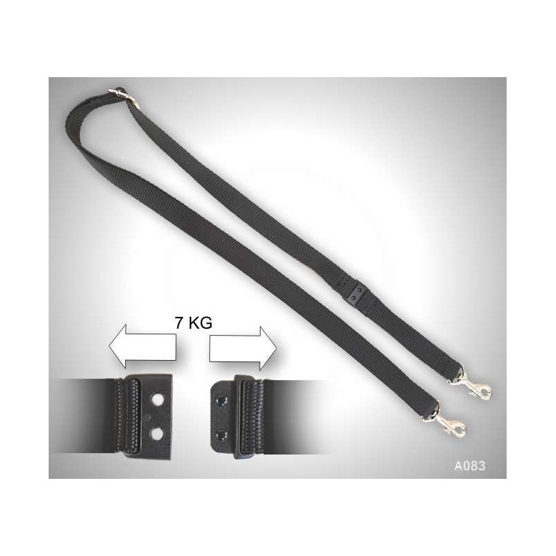 Shoulder strap with safety clutch for terminal