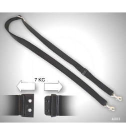 Shoulder strap with safety clutch for terminal