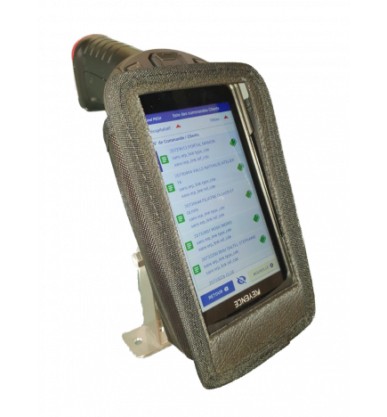 Forklift holster for Keyence BT-A700 visible display