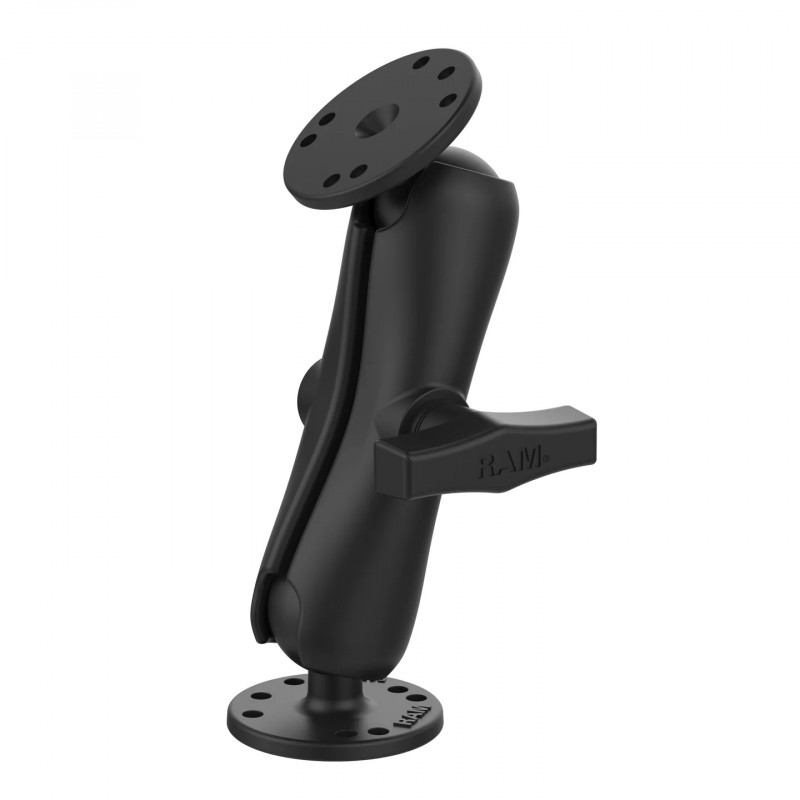 Double Ball Mount with Two Round Plates - C Size Medium Double Ball Mount with Two Round Plates - C Size Medium