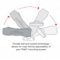 Double Ball Mount with Two Round Plates - C Size Medium Double Ball Mount with Two Round Plates - C Size Medium
