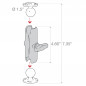 Double Ball Mount with Two Round Plates - C Size Medium Double Ball Mount with Two Round Plates - C Size Medium