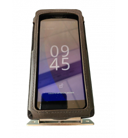 Holster with stanless holder for Datalogic Memor 30 in his rubberboot