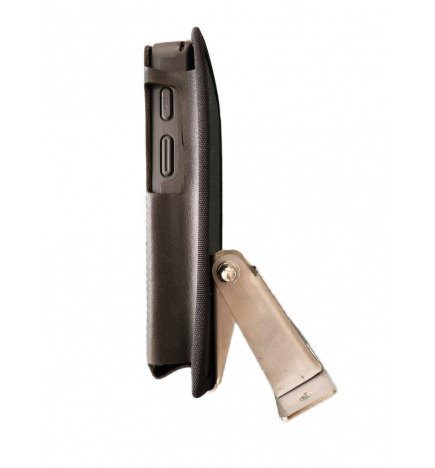 Holster with stanless holder for Datalogic Memor 30 in his rubberboot