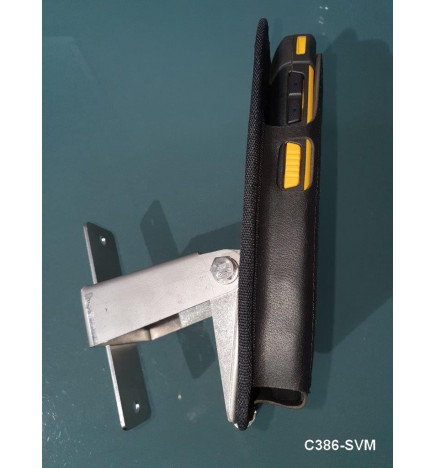Holster with stanless holder for Cipherlab RS38 rubberboot