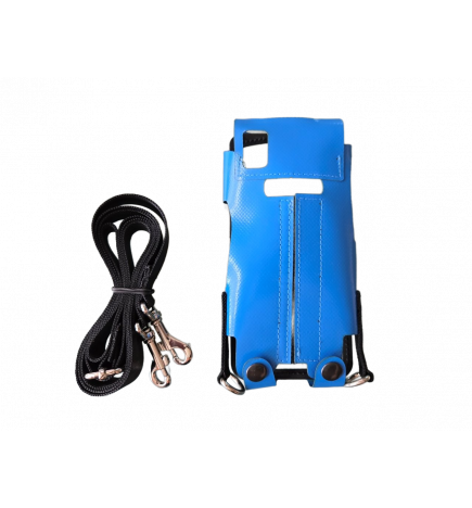 Housse Bleue & bandoulière pour Zebra TC22 et TC27 ds coque