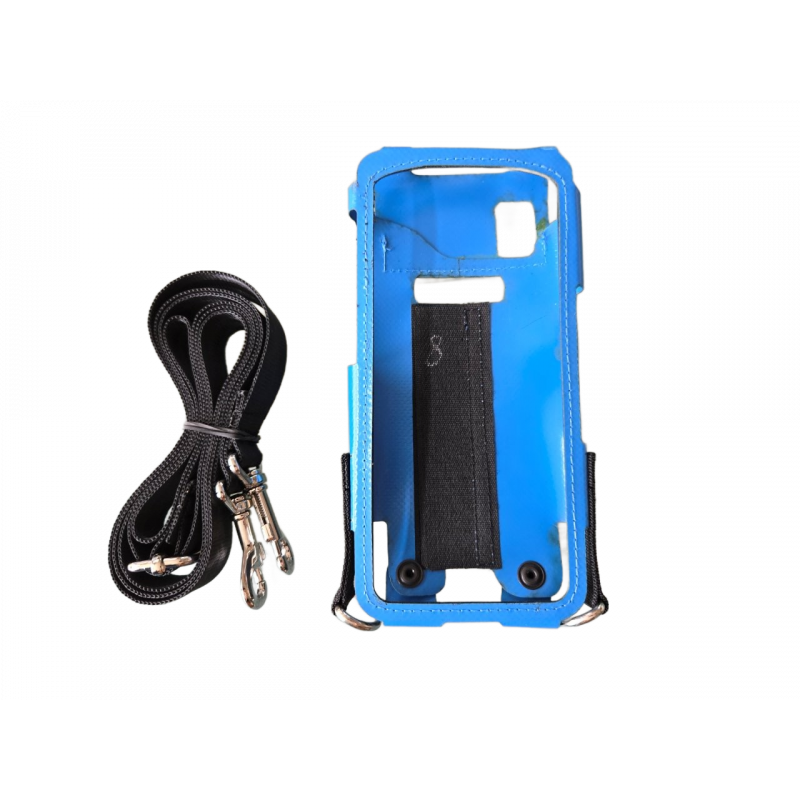 Housse Bleue & bandoulière pour Zebra TC22 et TC27 ds coque