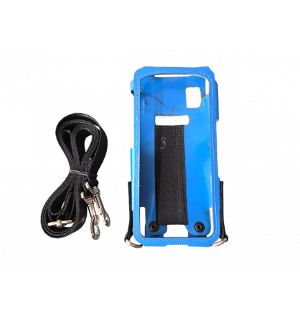 Housse Bleue & bandoulière pour Zebra TC22 et TC27 ds coque